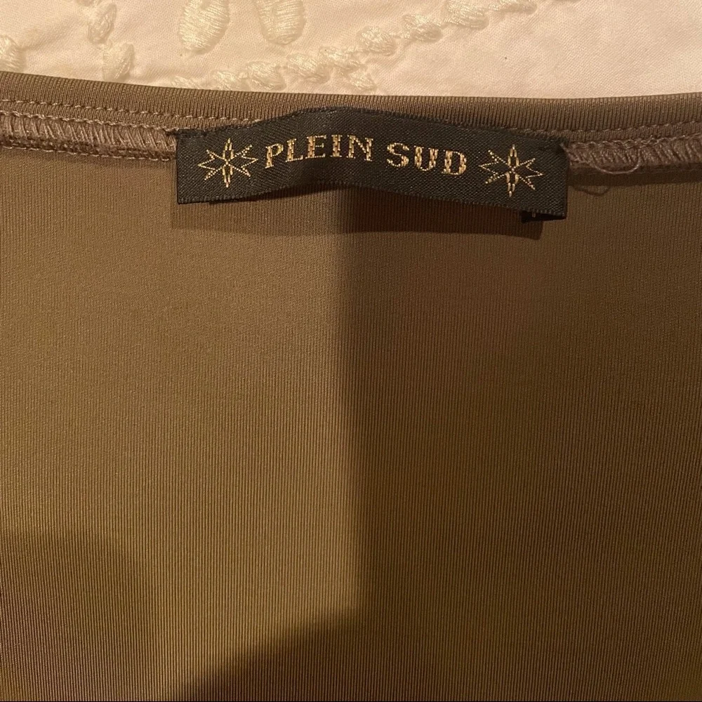 Plain Sud olive green sexy bodycon midi dress, Medium, NWOT - Picture 6 of 8